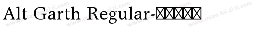 Alt Garth Regular字体转换